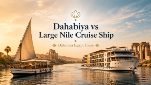 Dahabiya vs Large Nile Cruise Ship