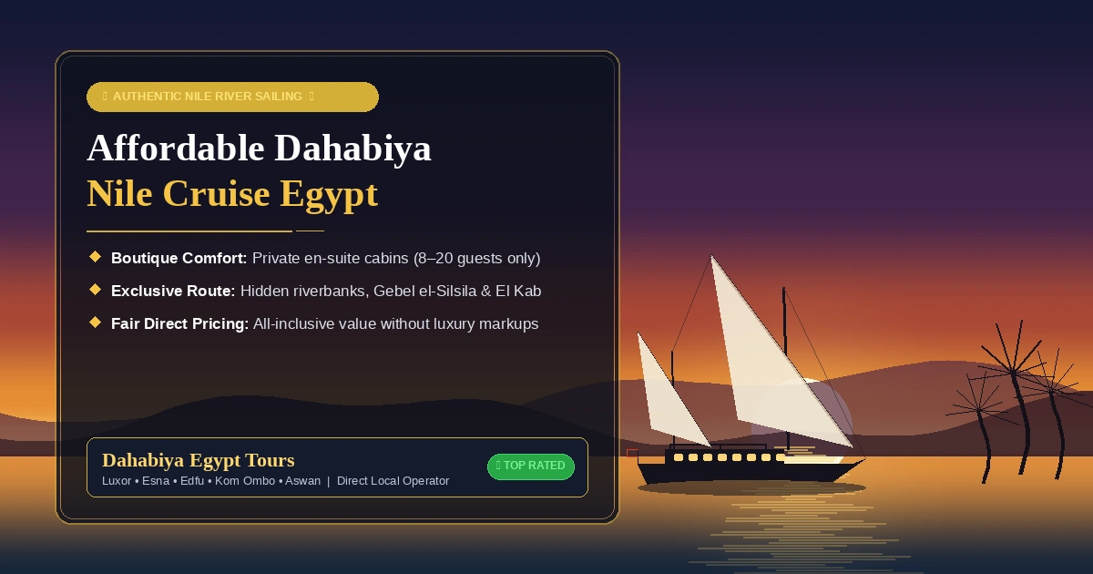 Affordable Dahabiya Nile Cruise Egypt