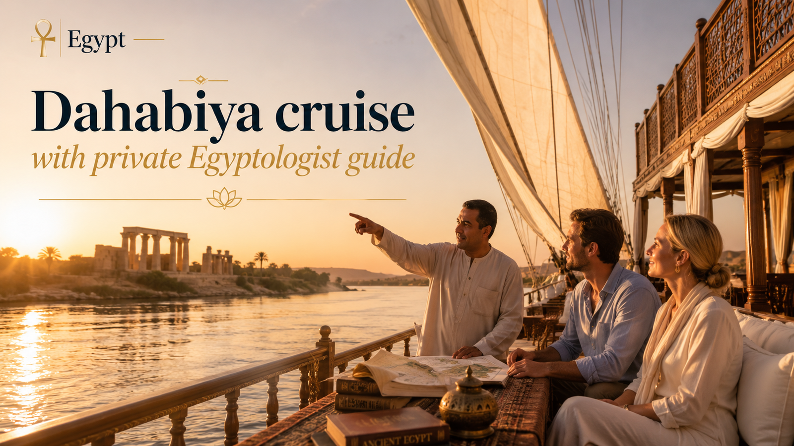 Dahabiya cruise with private Egyptologist guide