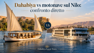 Dahabiya vs motonave sul Nilo