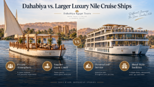 Dahabiya vs. Larger Luxury Nile Cruise Ships