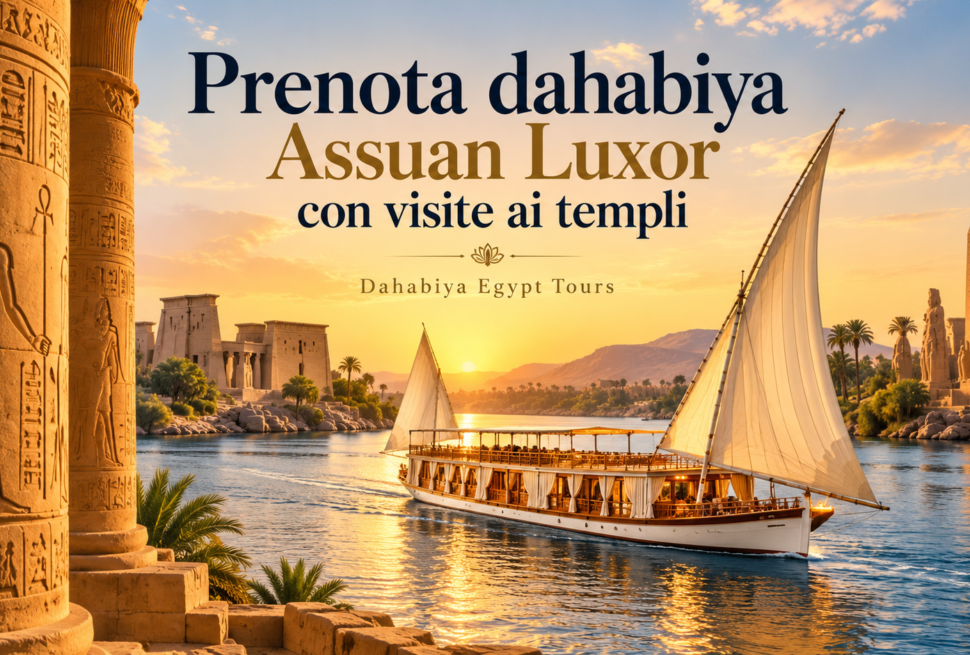 Prenota dahabiya Assuan Luxor con visite ai templi