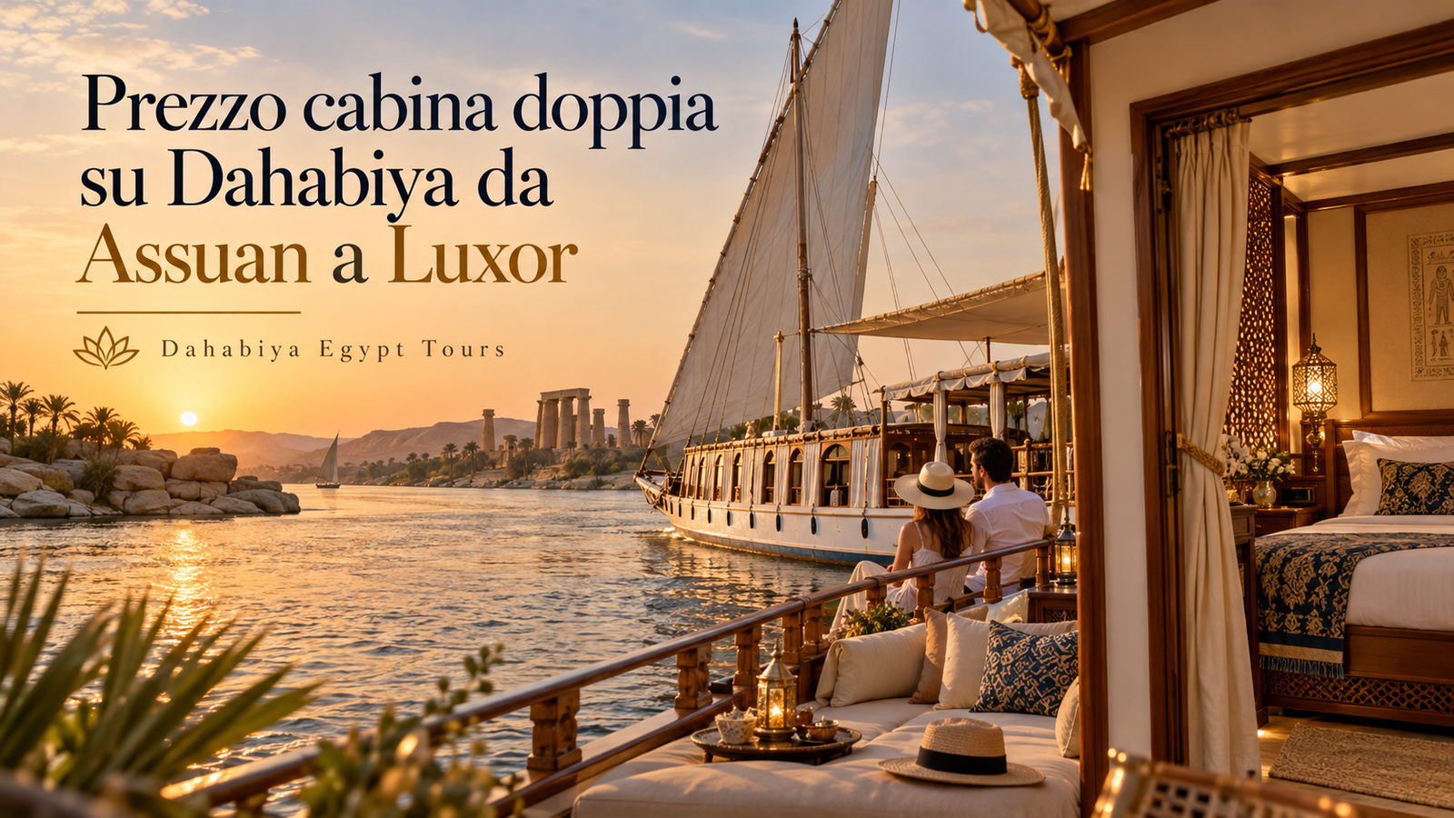 Prezzo cabina doppia su Dahabiya da Assuan a Luxor