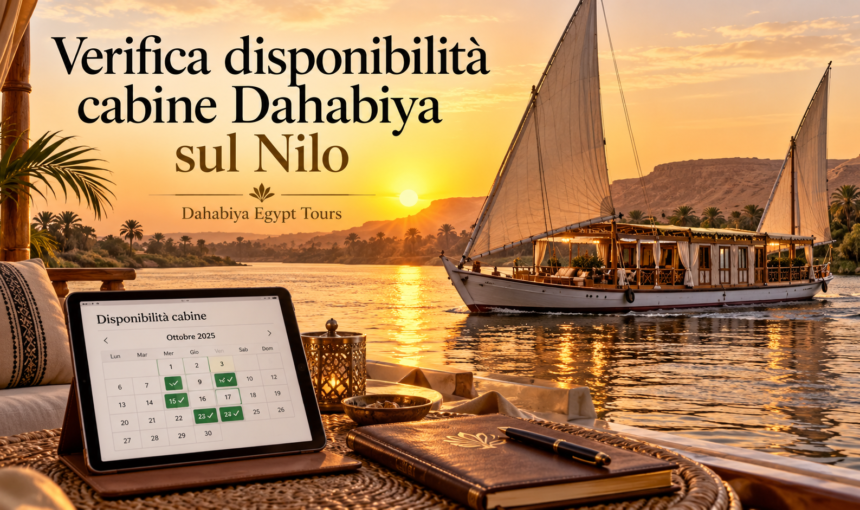 Verifica disponibilità cabine Dahabiya sul Nilo