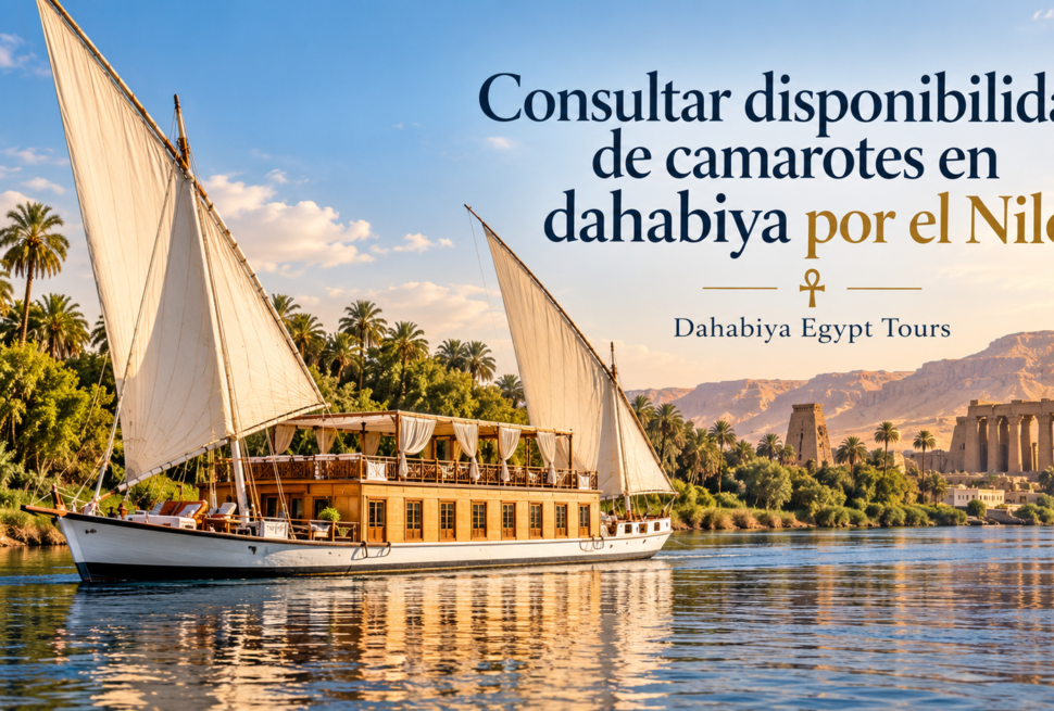 Consultar disponibilidad de camarotes en dahabiya por el Nilo