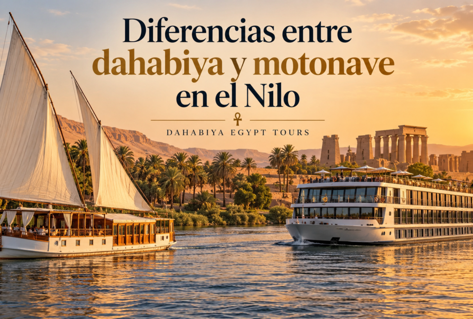 Diferencias entre dahabiya y motonave en el Nilo