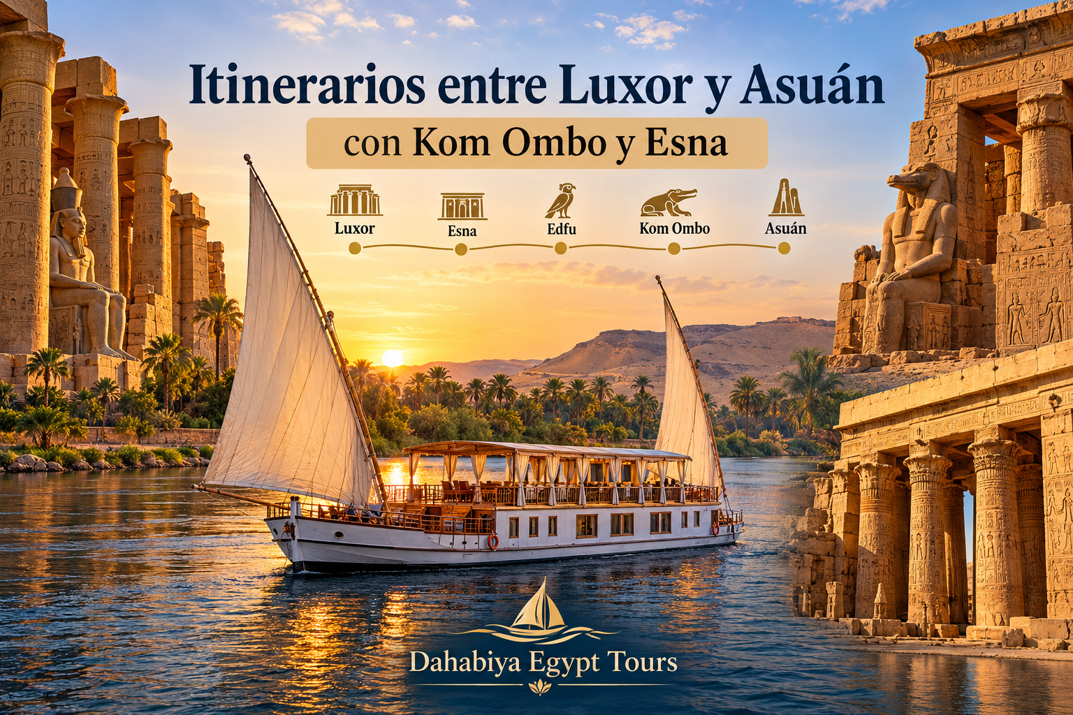 Itinerarios entre Luxor y Asuán con Kom Ombo y Esna