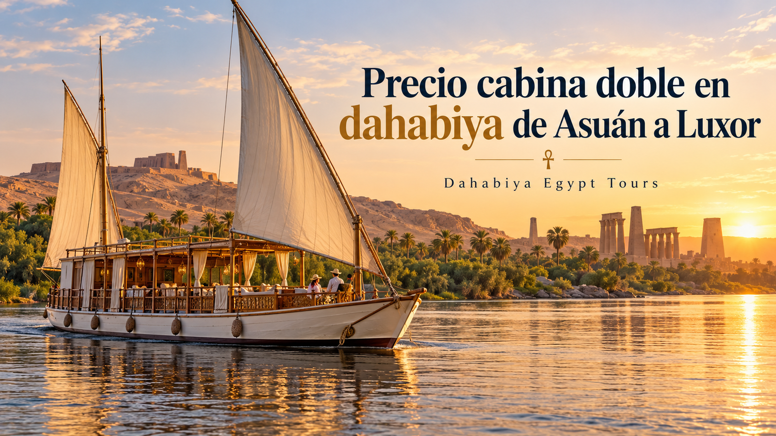 Precio cabina doble en dahabiya de Asuán a Luxor