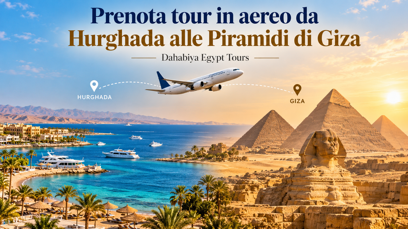 prenota tour in aereo da Hurghada alle Piramidi di Giza