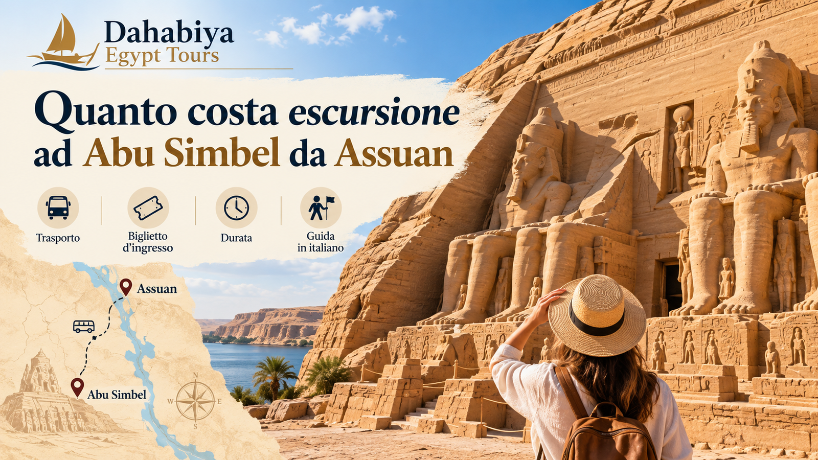 quanto costa escursione ad Abu Simbel da Assuan